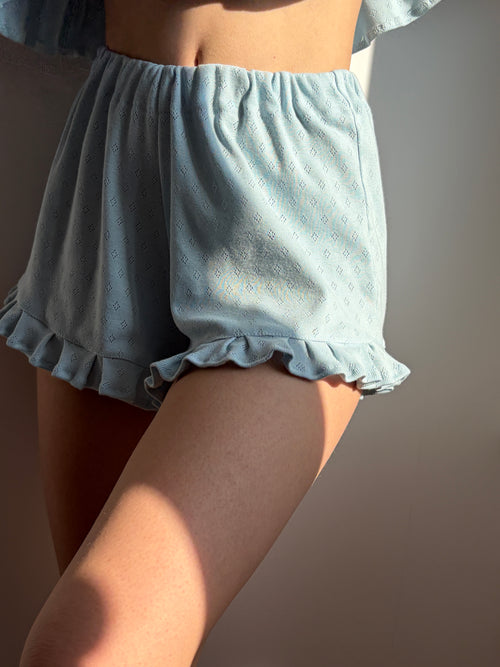 Piżama krótka z falbankami